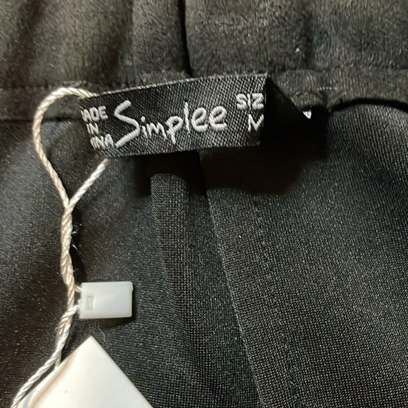 NWT black suede like stretchy mini skirt size medium - Picture 4 of 6